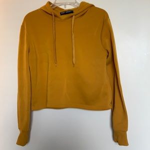 Yellow cropped hoodie
